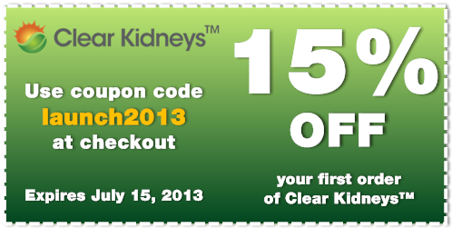 15% off your first order of Clear Kidneys